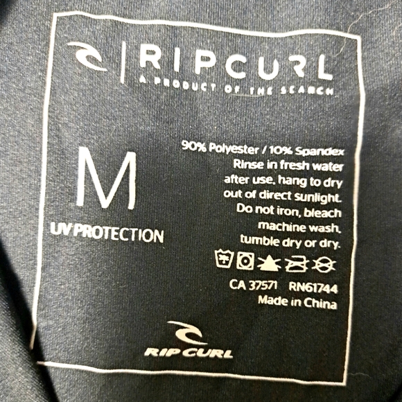 Rip Curl Full Zip Rashguard size Medium - Picture 4 of 4